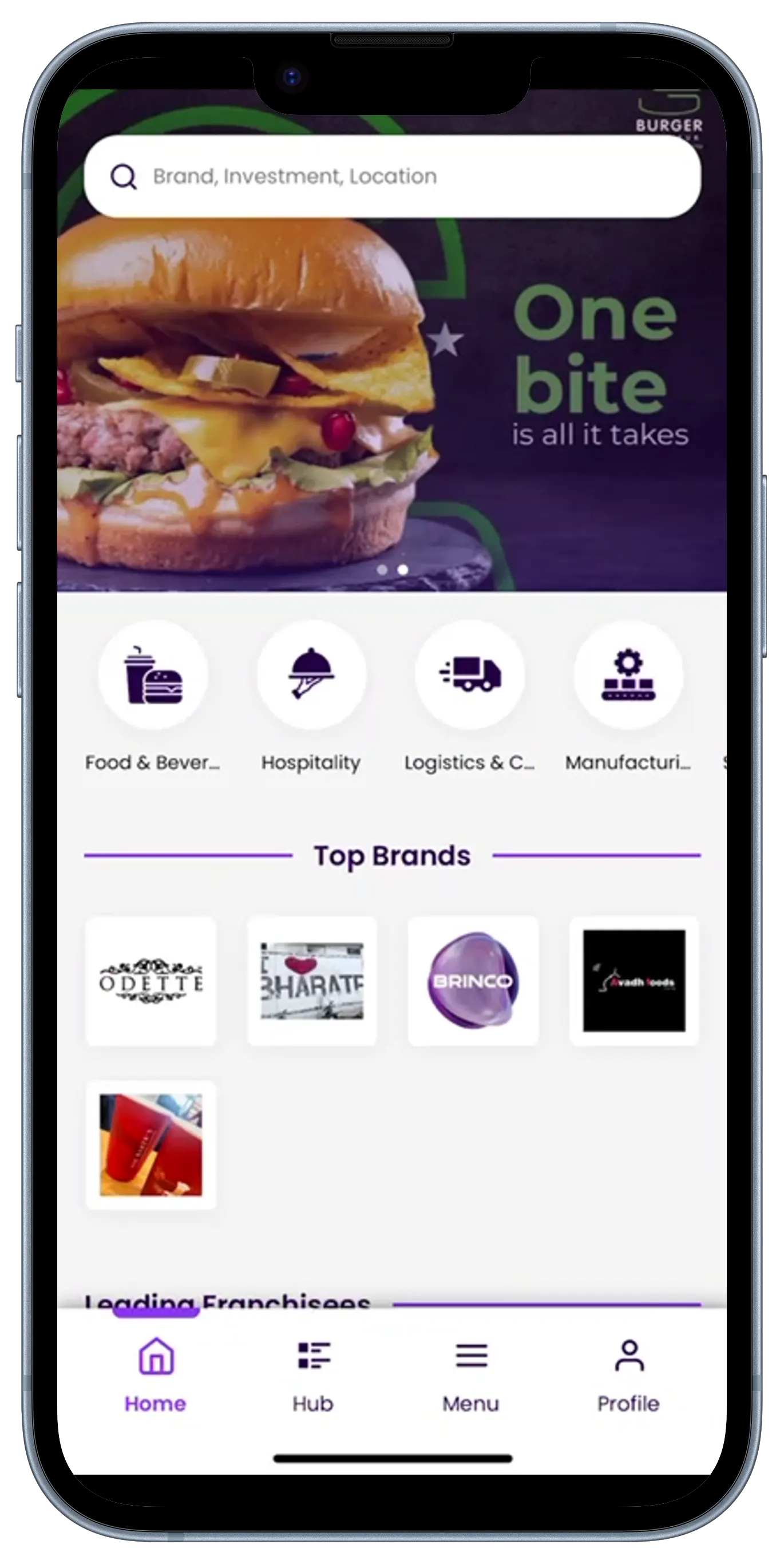 Brinco Connect app screen