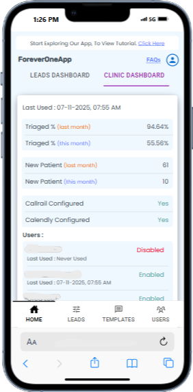 Case Study: Patient Lead Management - Home Screen